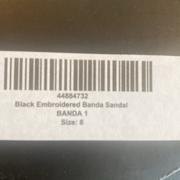 Jacobies black BANDA-1 block heel faux suede sling back sandals 8 NEW in box - Picture 9 of 10